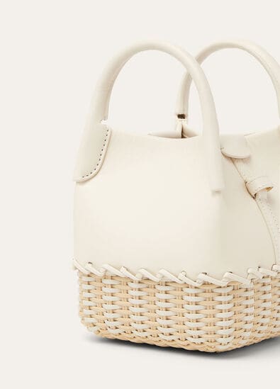 BALE MICRO BRAIDED WICKER/ROUNDED LEATHER