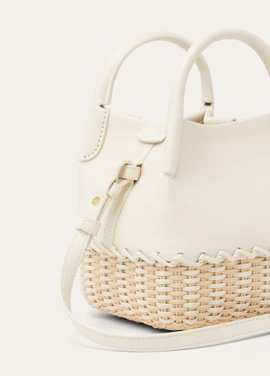 BALE MICRO BRAIDED WICKER/ROUNDED LEATHER