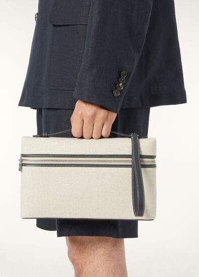 EXTRA POUCH L29 NATURAL CANVAS/ROUNDED LEATHER