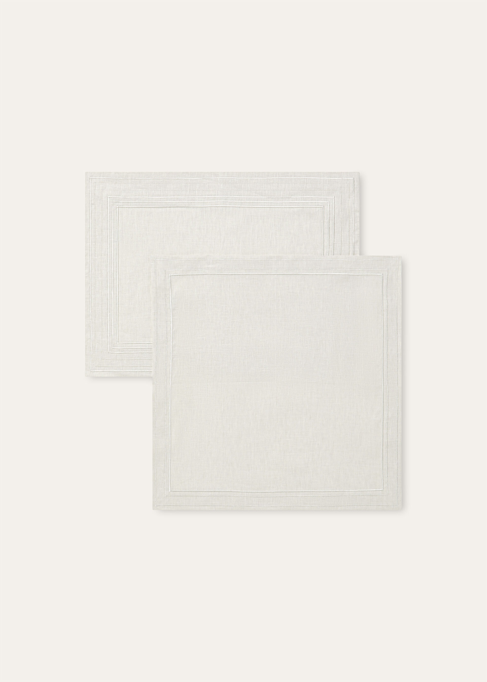 SET PLACEMAT EMBROIDERED SUITCASE STRIPE 2 PAX