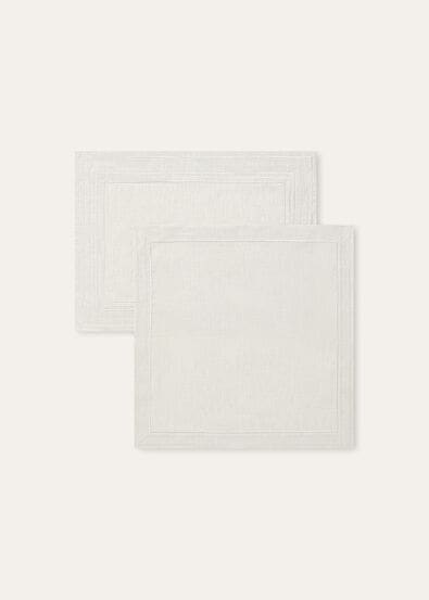 SET PLACEMAT EMBROIDERED SUITCASE STRIPE 2 PAX