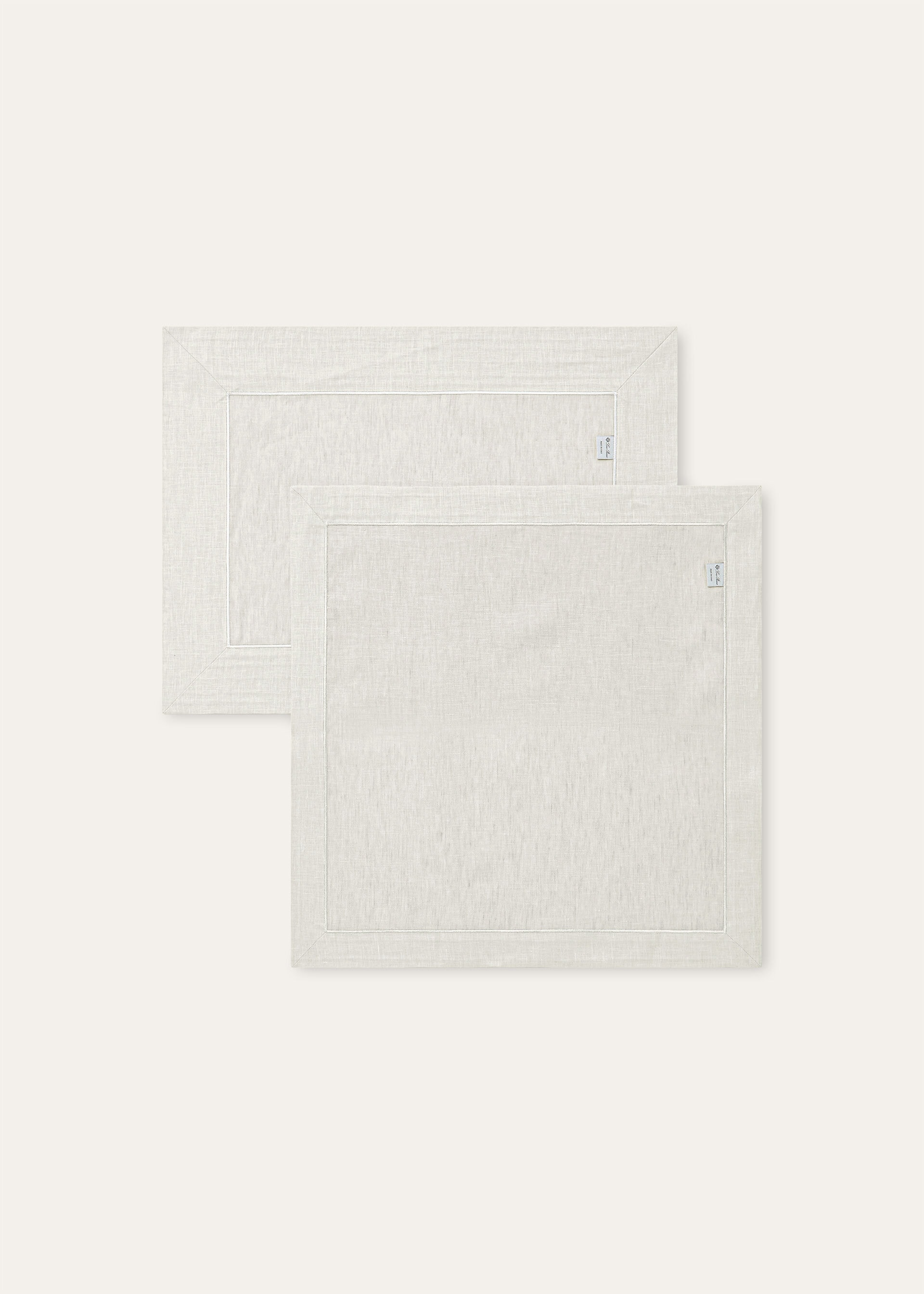 SET PLACEMAT EMBROIDERED SUITCASE STRIPE 2 PAX