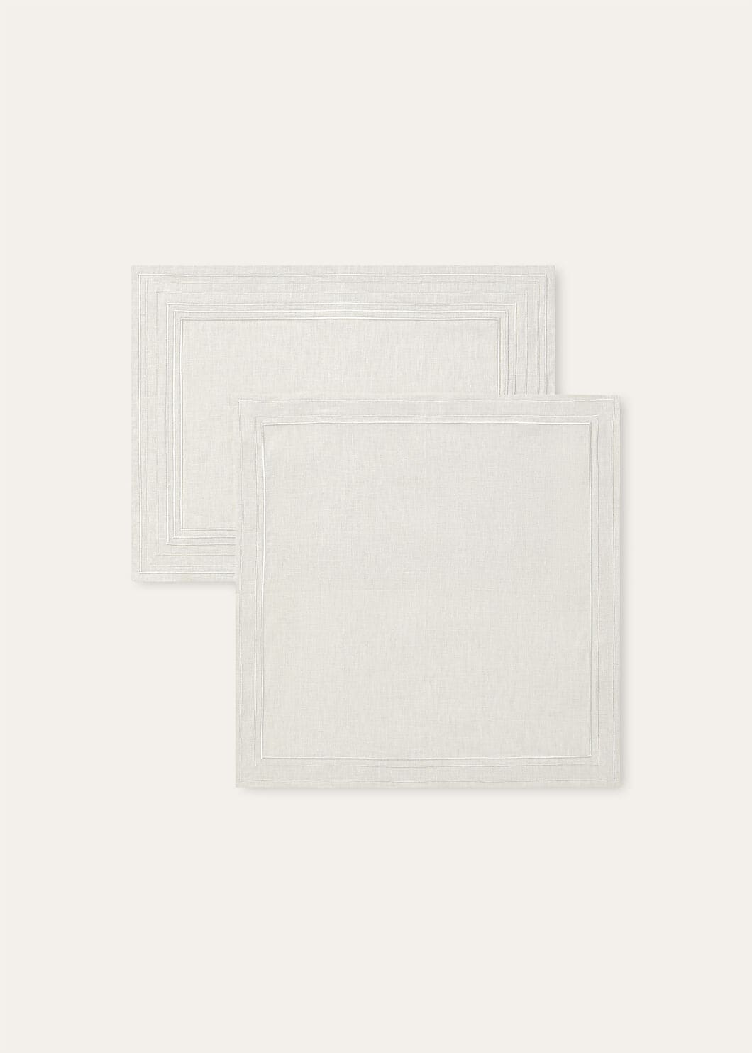 SET PLACEMAT EMBROIDERED SUITCASE STRIPE 2 PAX