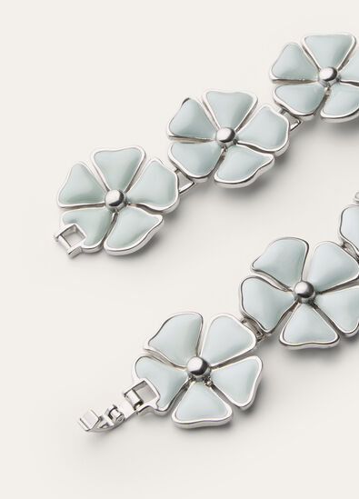 BLOOMING LINEN FLOWER NECKLACE BRASS/ENAMEL