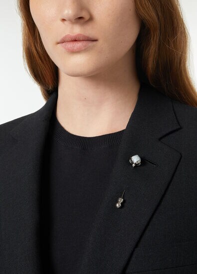 LINEN FLOWER BUD PIN BRASS