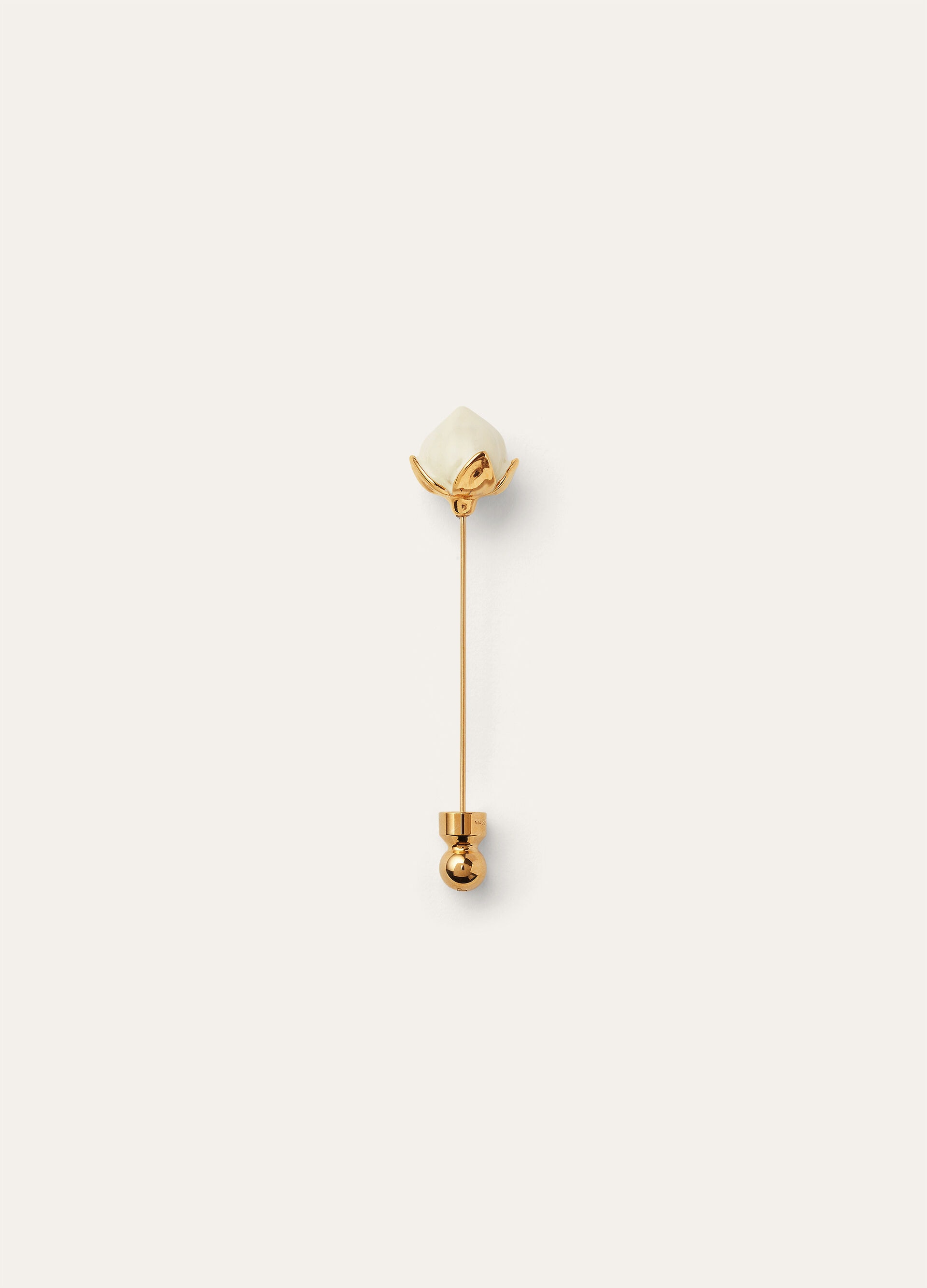 LINEN FLOWER BUD PIN BRASS