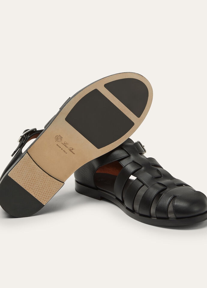 【Loro Piana】マキシムウォークサンダル マキシム・ウォーク・サンダル カーフ ブラック | ロロ・ピアーナ JP