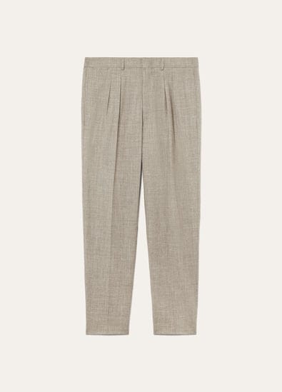 RUBEN TROUSERS PECORA NERA LINEN SILK