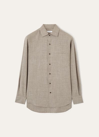 ANDRE' SHIRT PECORA NERA LINEN SILK