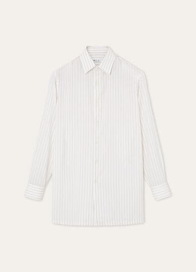 FILIPPO SQUARE SHIRT LIGHTEST WOOL STRIPE