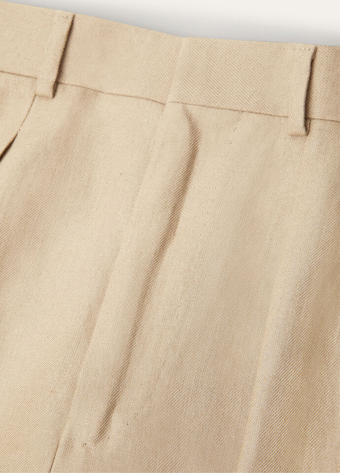 【PORTERNA】Reuben Brushed Trousers Ruben Pants Linen Elm Wood | Loro Piana US