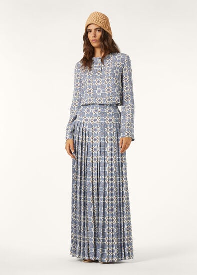 ANTONELLA SHIRT FLOWER ECHOES SILK