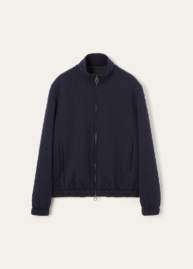 LORO PIANA BOMBER QUILTED WOOL