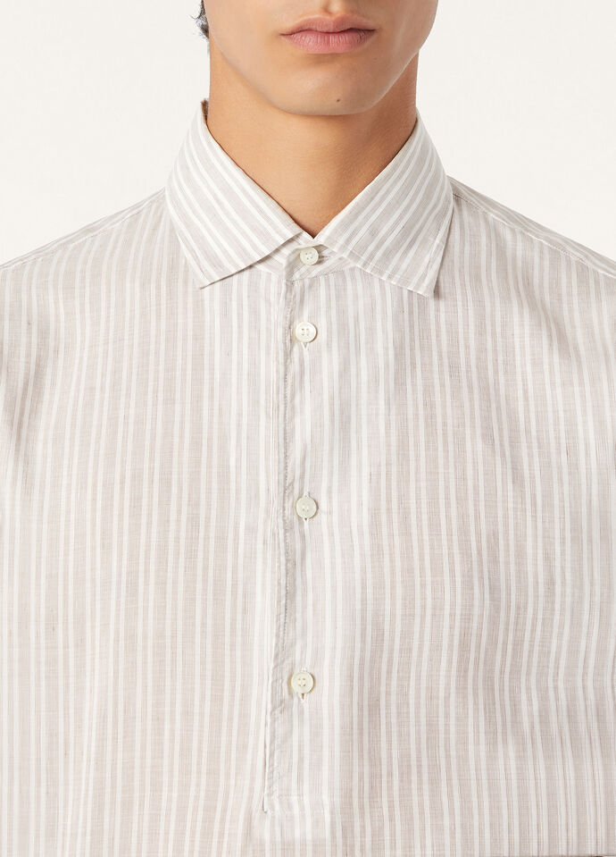 RAFFAELE POLO SHIRT COTTON LINEN VOILE STRIPE_FAP3621_F6OO_XXL_2