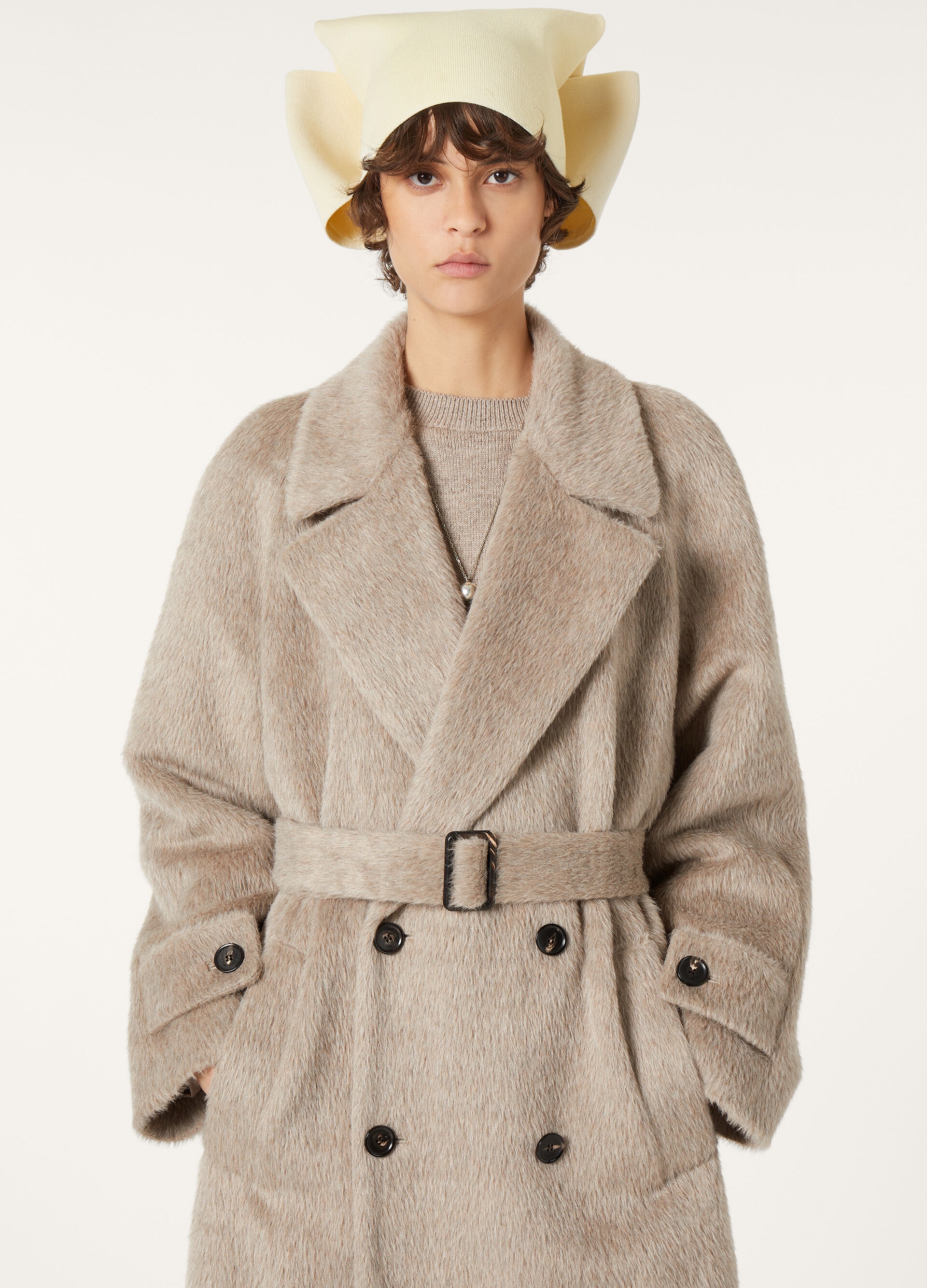 FOSTER DB COAT BRUSHED ALPACA