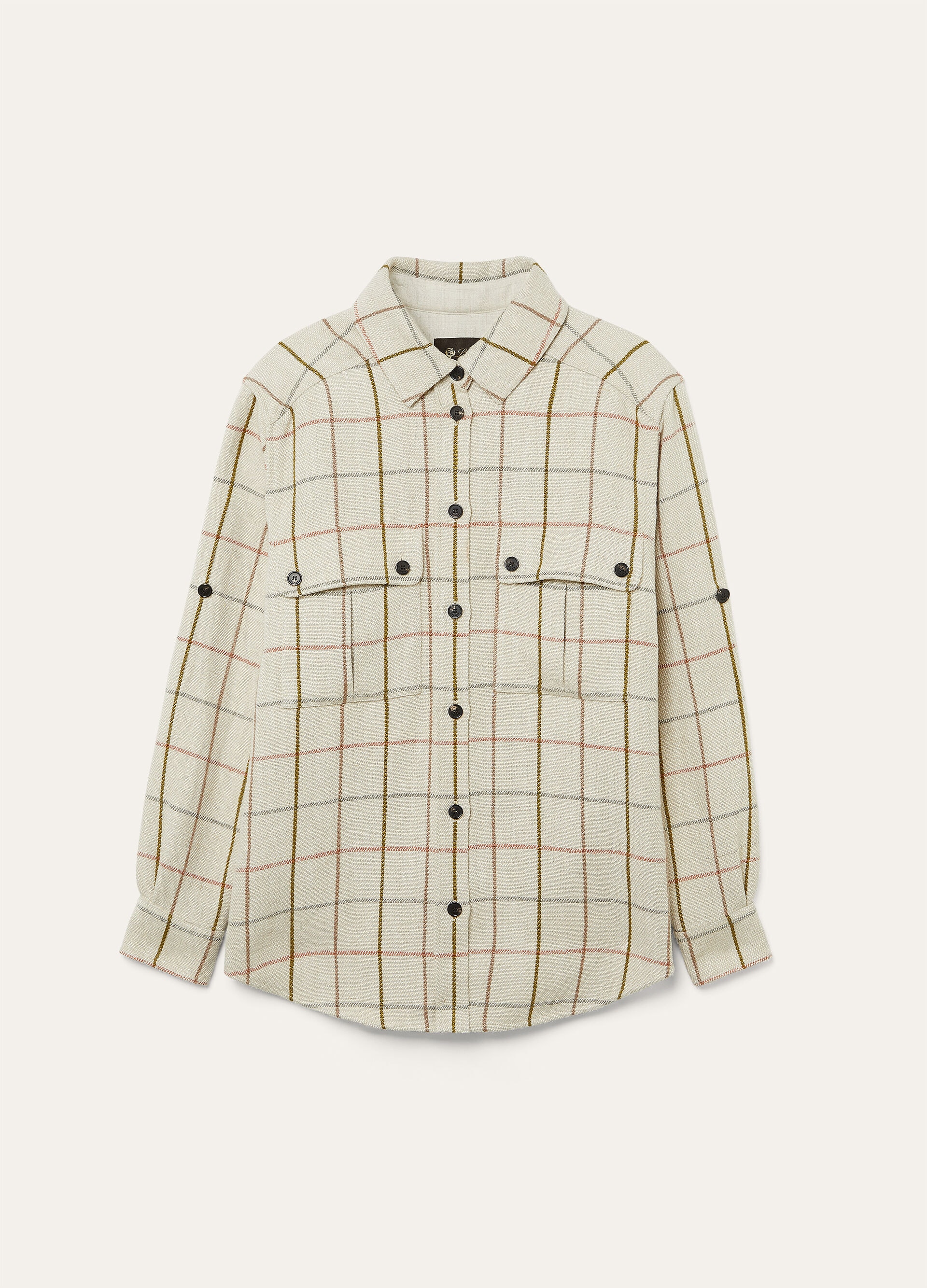 GENEVE OVERSHIRT LINEN CANVAS OVERCHECKED
