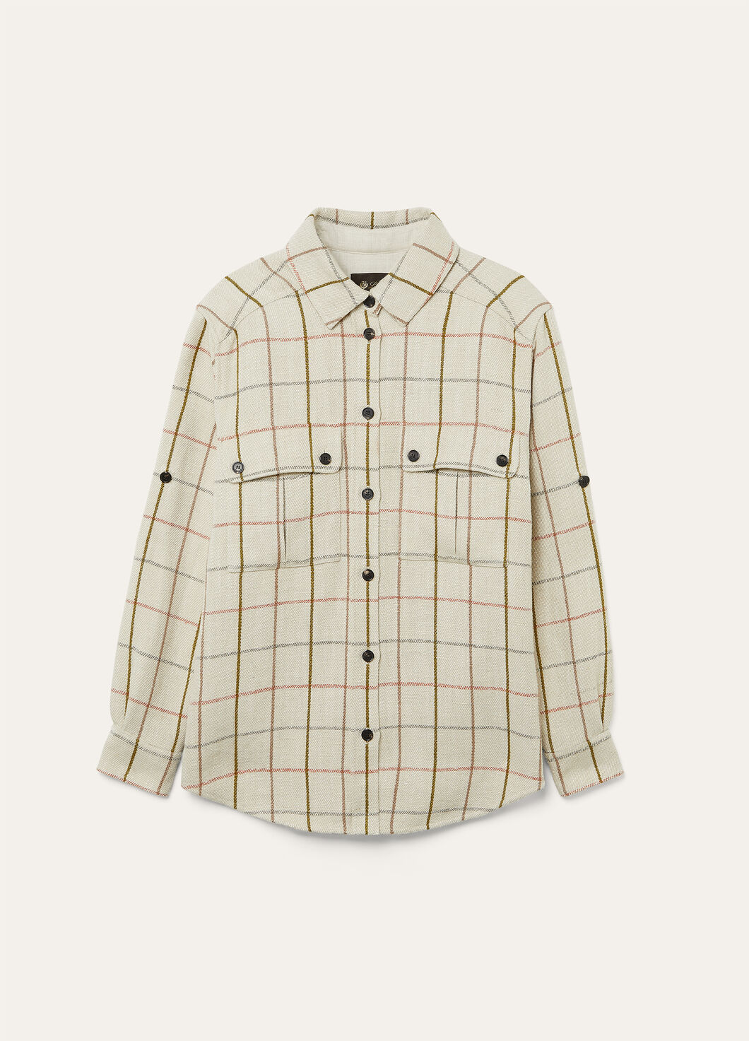GENEVE OVERSHIRT LINEN CANVAS OVERCHECKED