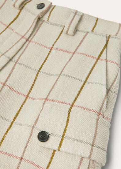 WILLY BERMUDA LINEN CANVAS OVERCHECKED