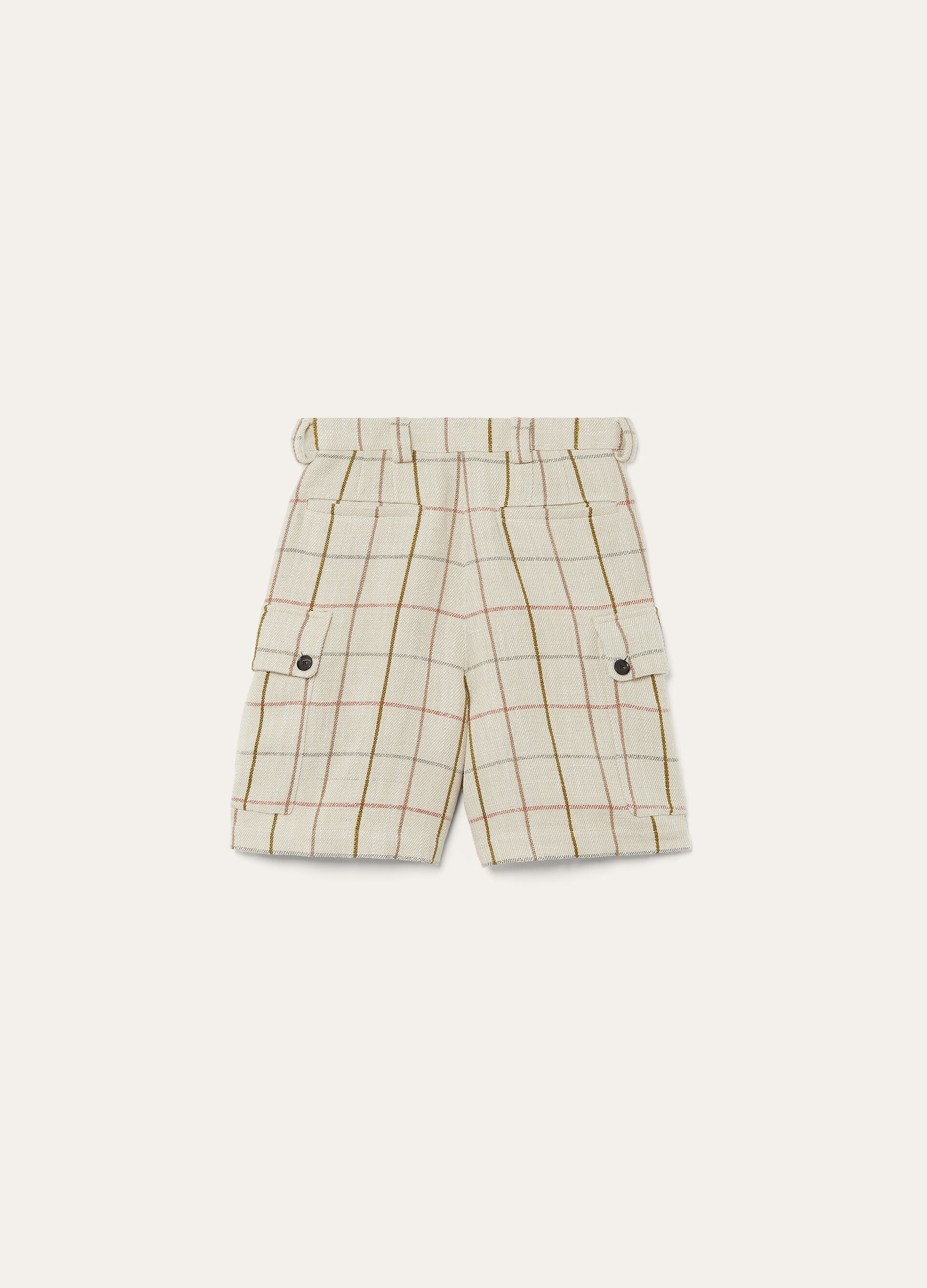 WILLY BERMUDA LINEN CANVAS OVERCHECKED