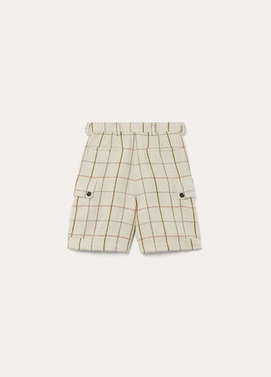 WILLY BERMUDA LINEN CANVAS OVERCHECKED