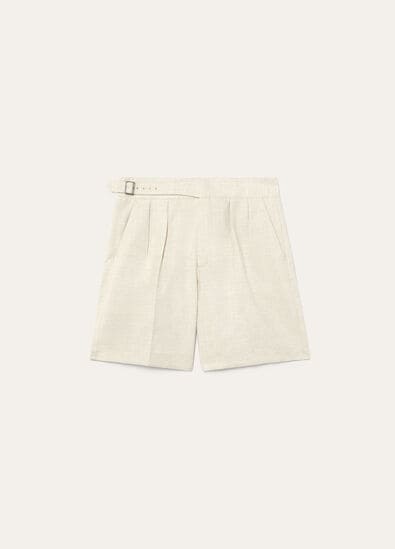 NYUZEN BERMUDA TEXTURED COTTON LINEN