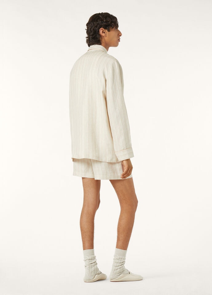 LIAN SHIRT LINEN HERRINGBONE STRIPE_FAP3756_F6OT_4