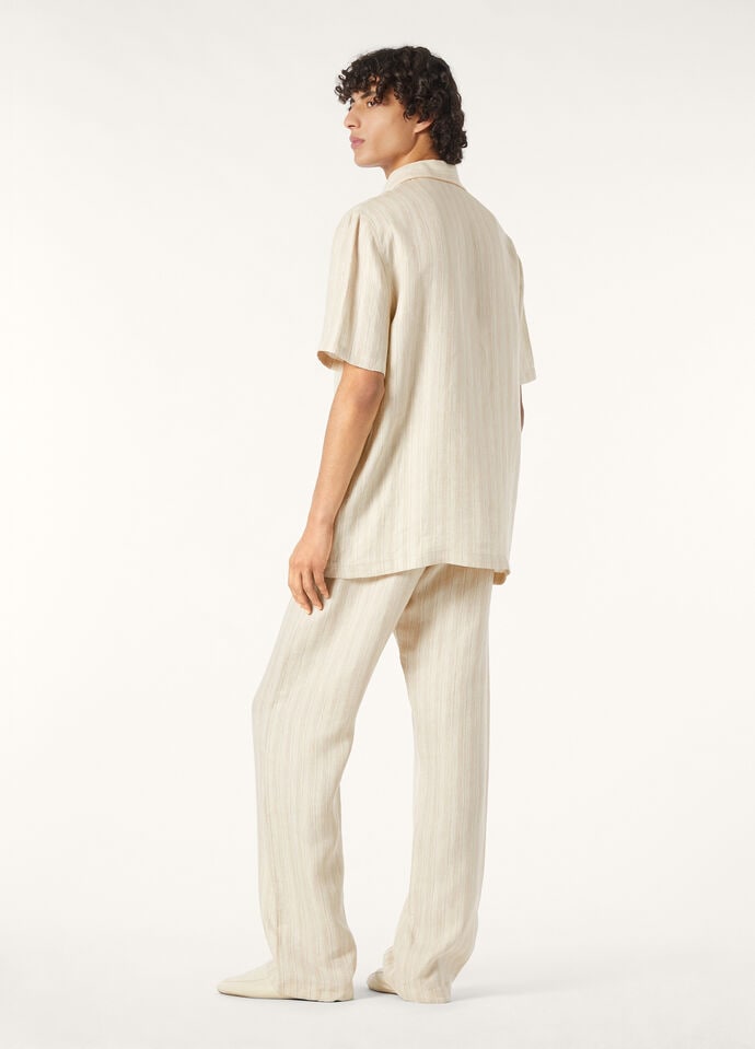 DEAN SHIRT LINEN HERRINGBONE STRIPE_FAP3757_F6OT_4