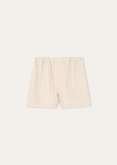 SEDLER BERMUDA LINEN HERRINGBONE STRIPE