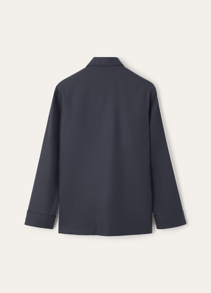 Lian The Gift of Kings® Pajamas Shirt Navy Blue | Loro Piana US