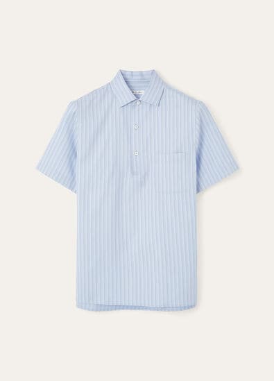 LORAIN SHIRT MC COTTON SILK STRIPE