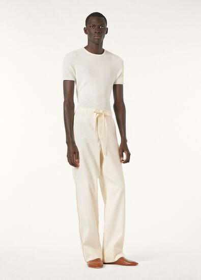 ALEXY TROUSERS COTTON SILK STRIPE