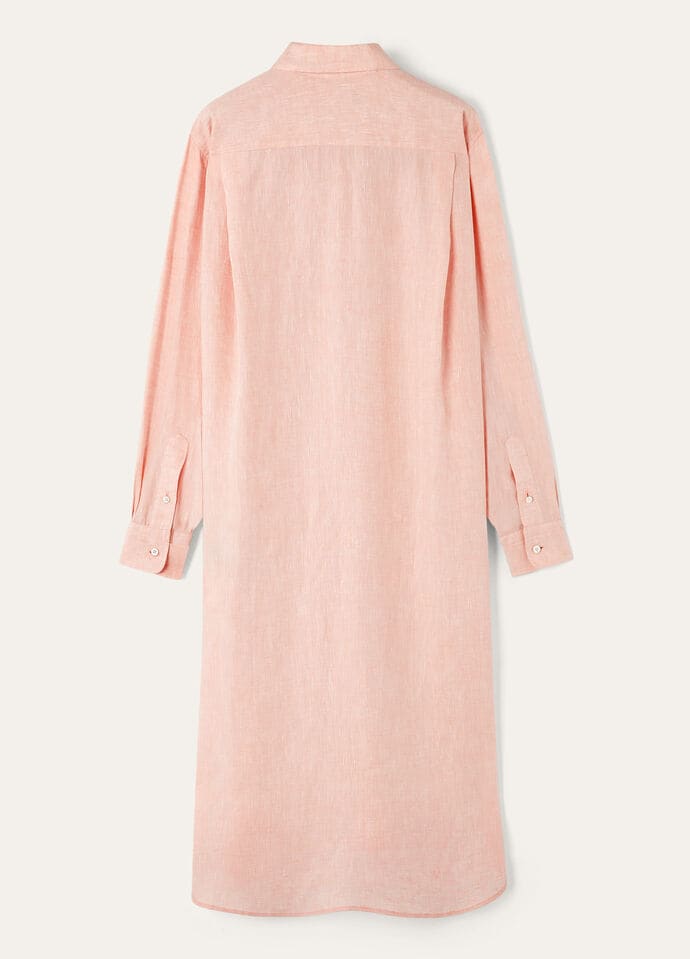 【関税&送料込】Loro Piana Lora Dress Lora Dress Linen Peach Candle | Loro Piana US