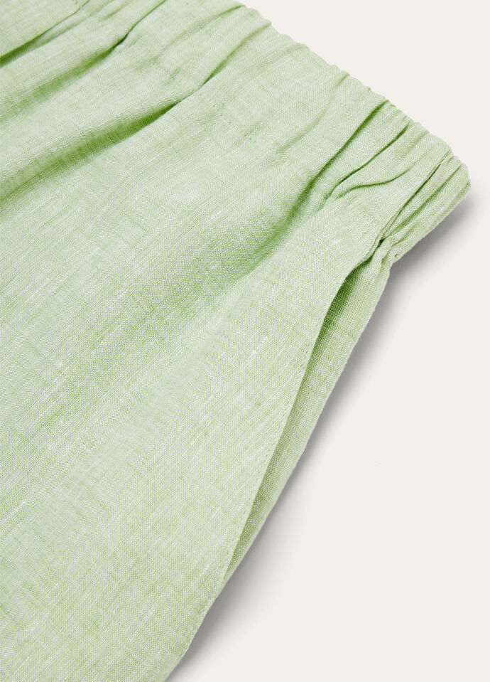 Angelo Bermuda Shorts Linen Soft Green Tea | Loro Piana US