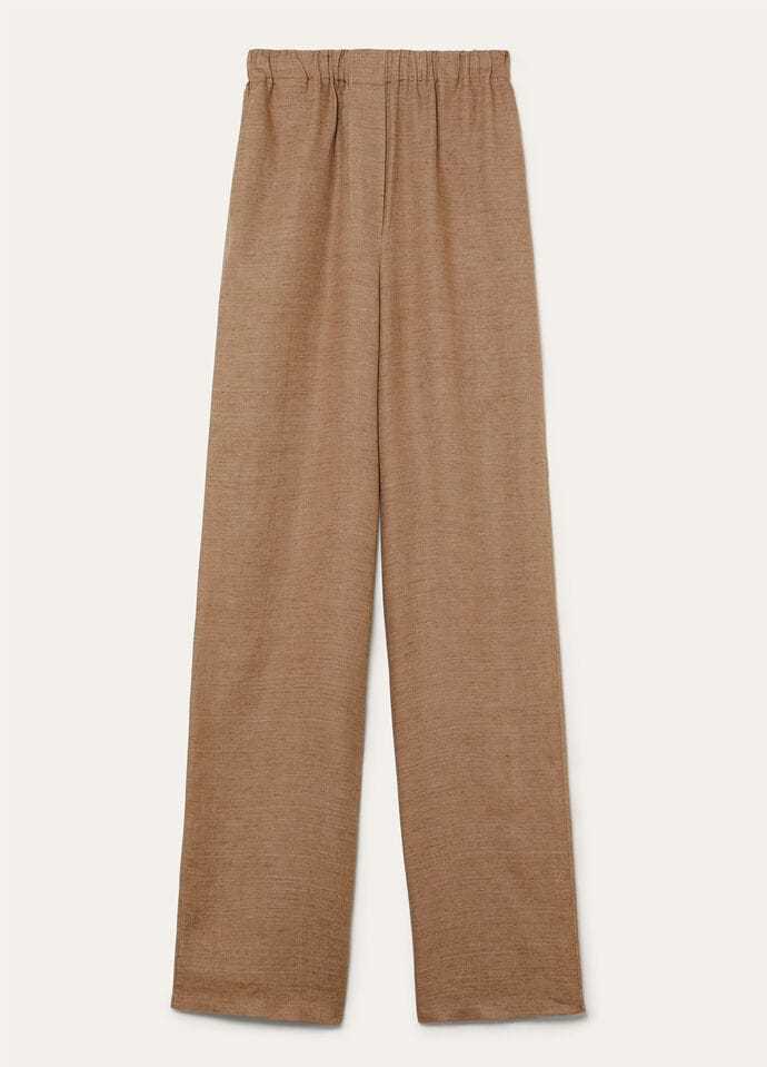 送料関税込★LORO PIANA★ヴァレリオハイライズリネンパンツ バレリオ・パンツ リネン（麻） アマゾンナッツ | ロロ・ピアーナ JP