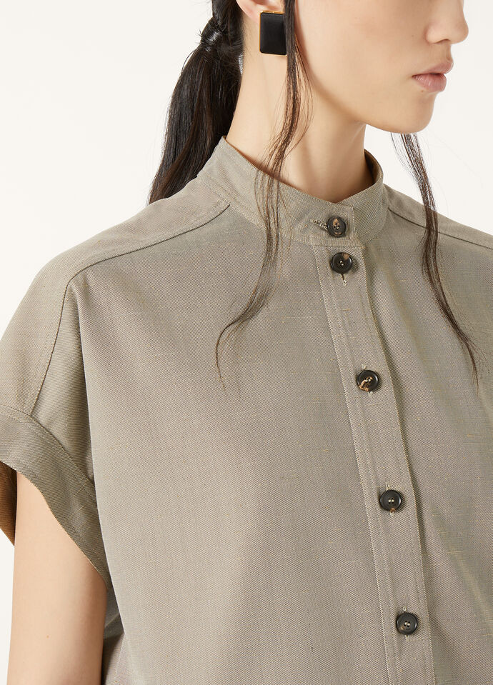 ELODY SS SHIRT SILK WOOL PLOMBANT_FAP3847_A0KS_46_2