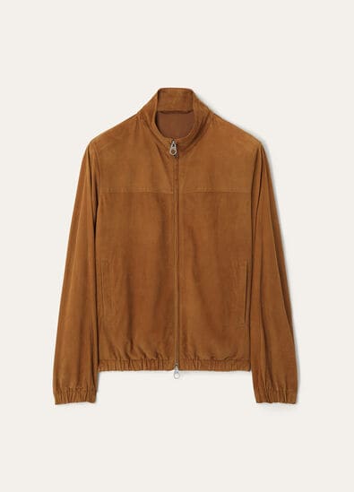 LORO PIANA BOMBER LOWERED SUEDE