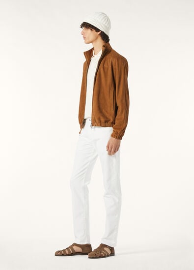 LORO PIANA BOMBER LOWERED SUEDE