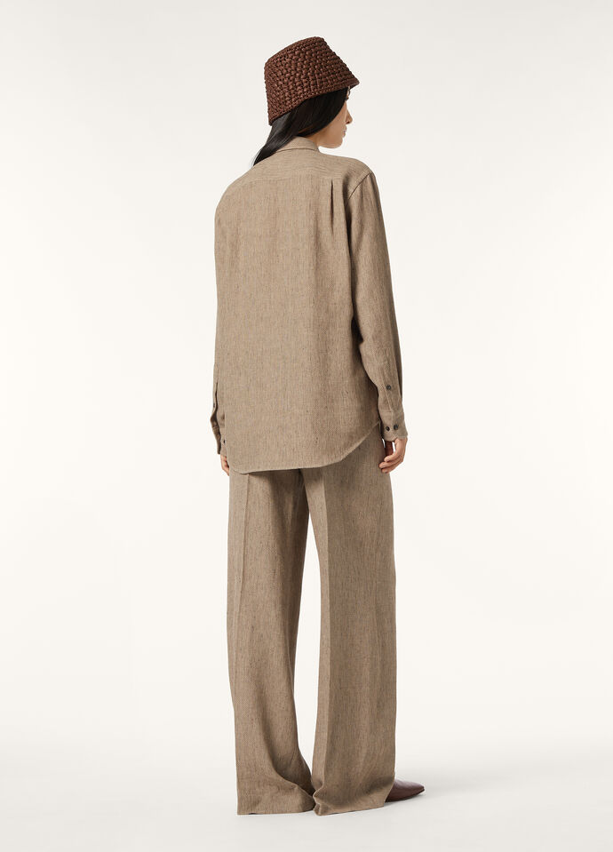 ANDRE' SHIRT SUMMER LINEN CREPE CHEVRON_FAP3874_F6MB_4