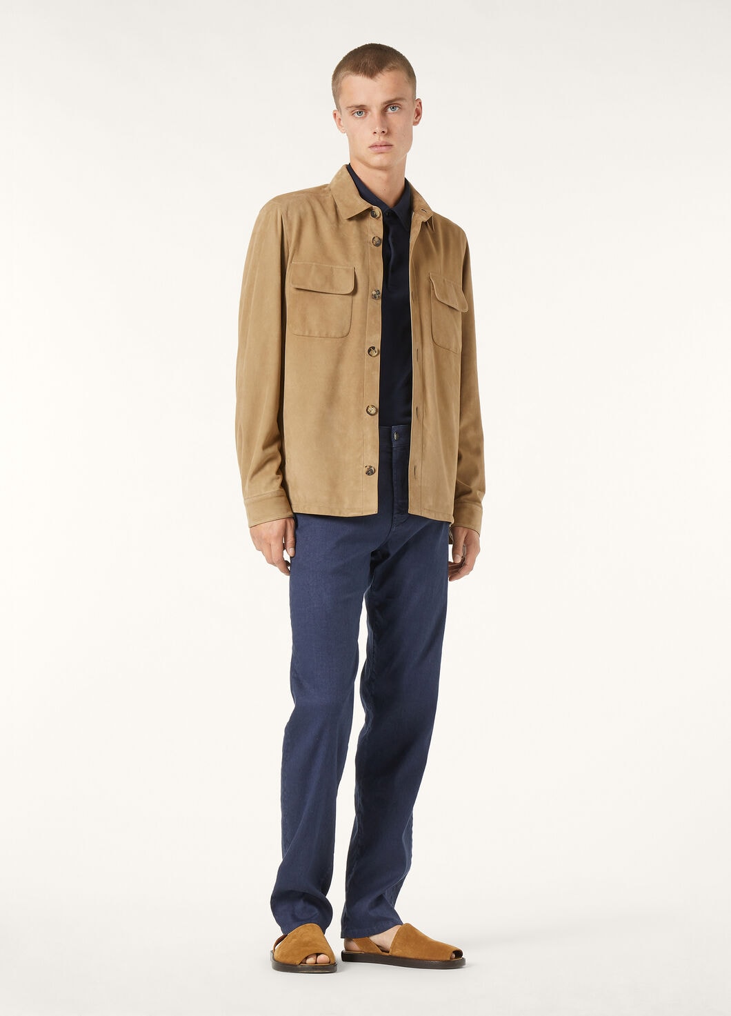 LORO PIANA OVERSHIRT LOWERED SUEDE_FAP3922_5083_1