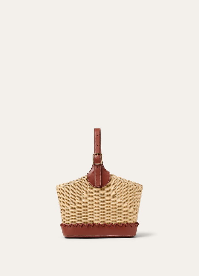 BOBBIN BUCKET WICKER/ROUNDED LEATHER_FAP3924_B4K8_NR_2