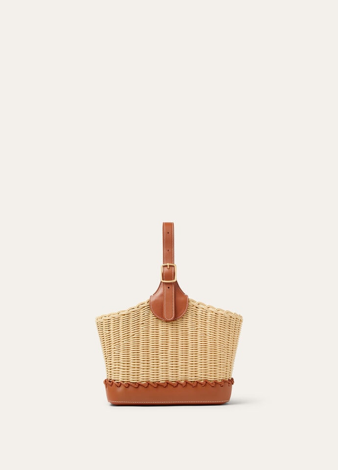 BOBBIN BUCKET WICKER/ROUNDED LEATHER_FAP3924_B4KK_NR_2
