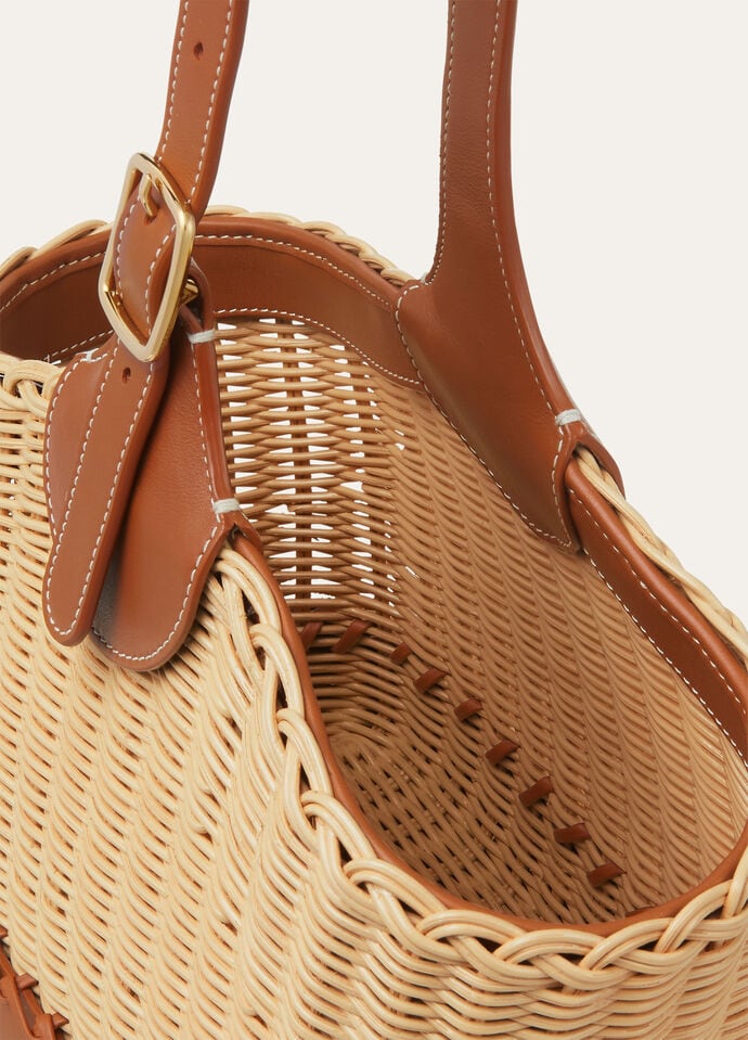 BOBBIN BUCKET WICKER/ROUNDED LEATHER_FAP3924_B4KK_NR_4