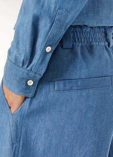 REINGA BERMUDA LINEN CHAMBRAY