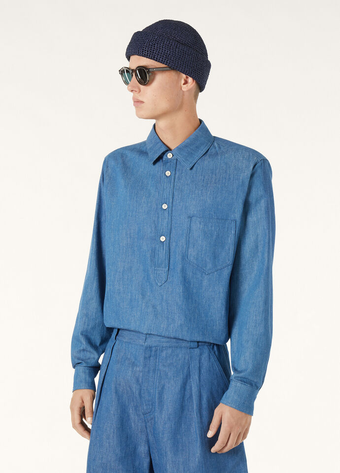 EVIE SHIRT LINEN CHAMBRAY_FAP3986_W1CV_3