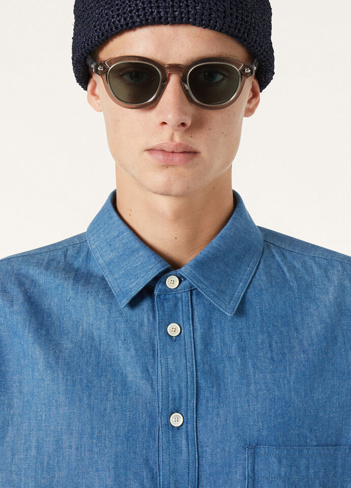 EVIE SHIRT LINEN CHAMBRAY_FAP3986_W1CV_2