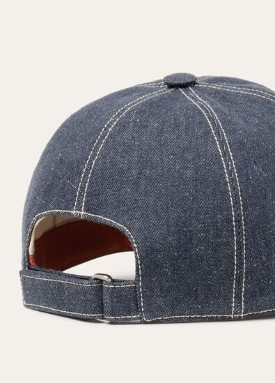 LORO PIANA BASEBALL DENIM FLOWER