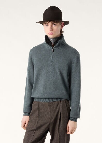 PARKSVILLE HALFNECK SWEATER BABY CASH FUR GG 8