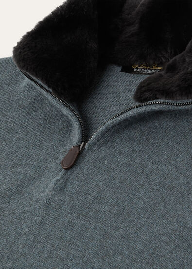 PARKSVILLE HALFNECK SWEATER BABY CASH FUR GG 8