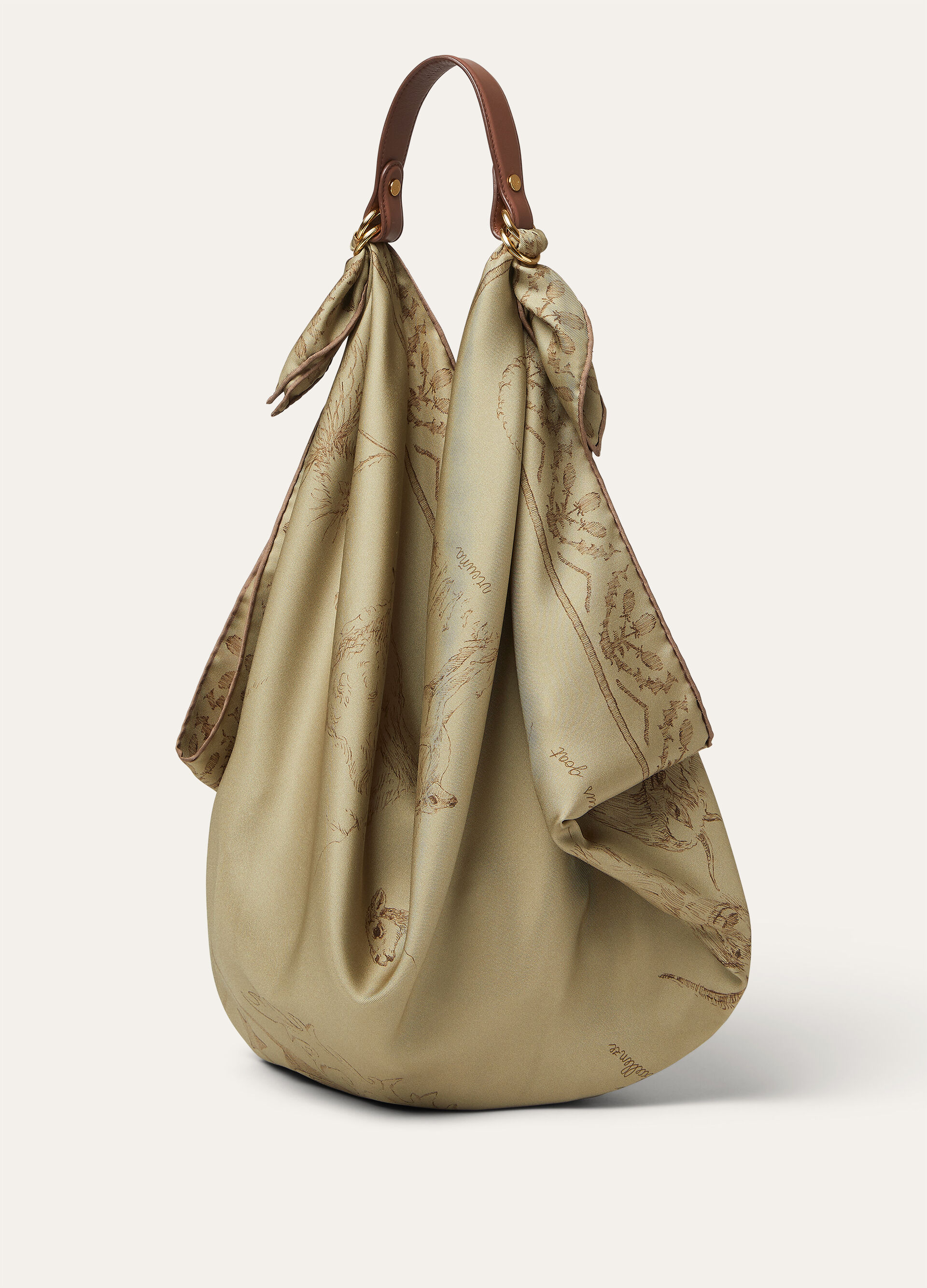 LP FOULARD HANDLE ROUNDED LEATHER