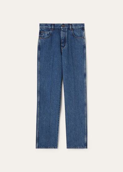 BROOKE TROUSERS DENIM SILK